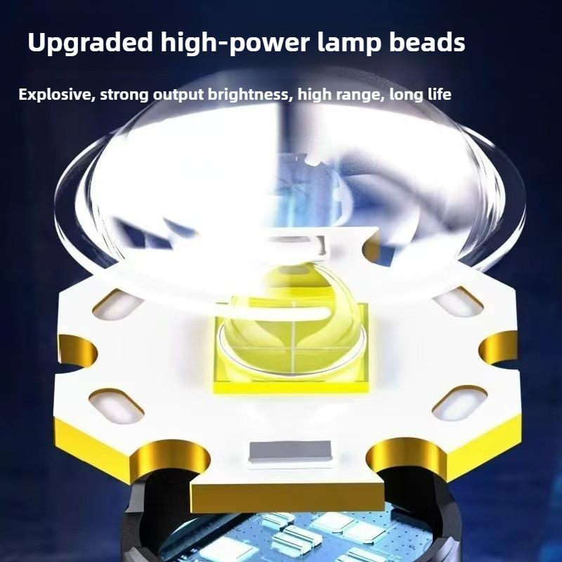 Strong Light Outdoor Super Bright Long-distance Shooting P50 Flashlight Telescopic Focusing High-power