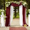 6/3 Meters Wedding Arch Drape Fabric Sheer Chiffon Tulle Curtain Draping Backdrop Party Supplies Home Drapery Ceremony Decoration