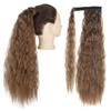 Synthetic Corn Wavy Long Ponytail Hairpiece Wrap On Clip Hair Extensions Ombre Brown Pony Tail Blonde Fack Hair