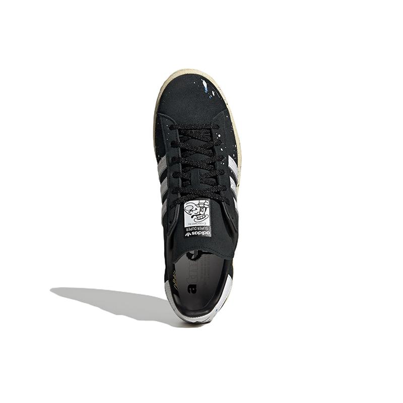 COOK x adidas Campus 80 Paint Splatter - Черные Унисекс Кроссовки Core-Black Footwear-White Chalk GY7006