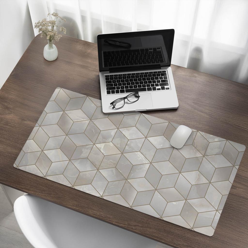 Ochronna Podkładka Winylowa Dla Firm I Biur Geometryczny Wzór 3D 100X50 Cm
