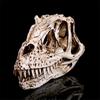 Resin Dinosaur Skull Skeleton Head Figurine Sculpture Ceratosaurus Craft Statues for Decoration Halloween Home Decoration Gift