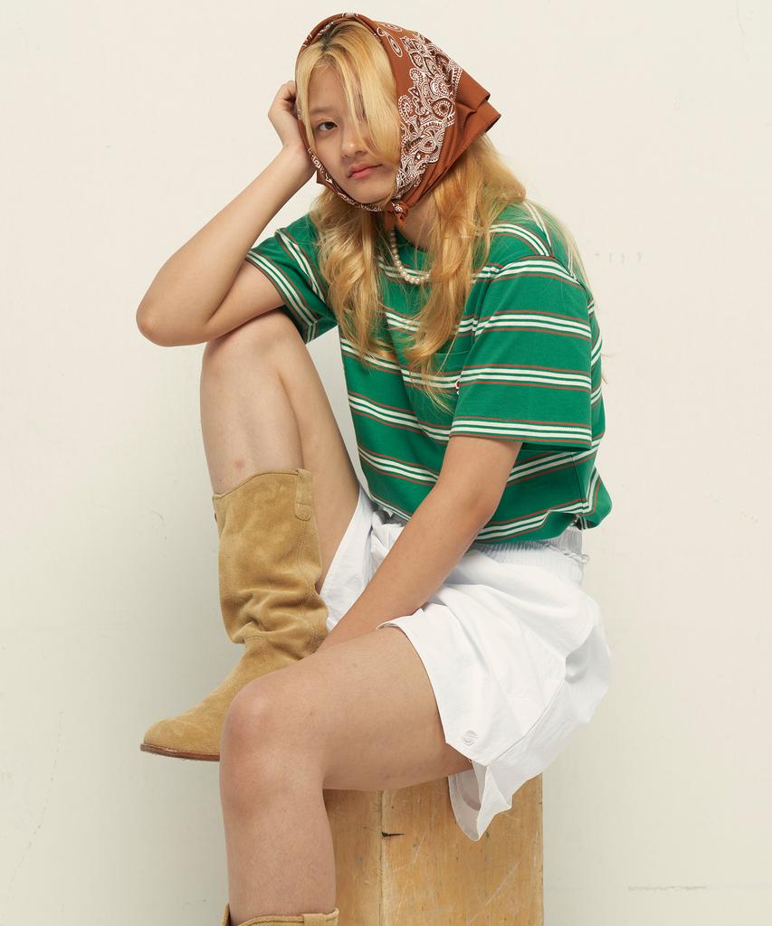SAAI Multi-Stripe Tee Green