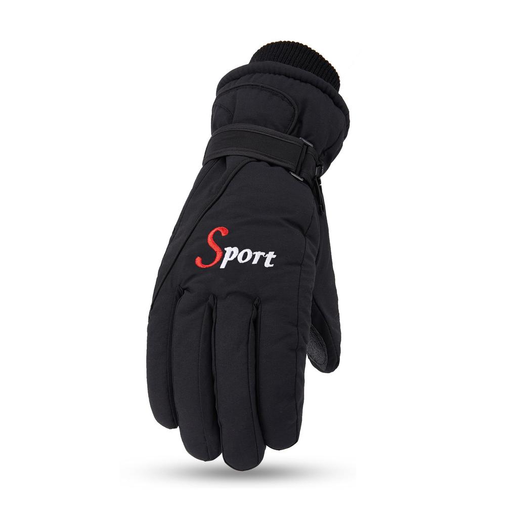 Мужские утолщенные зимние бархатные перчатки для катания на лыжах и велосипеде: Теплая защита от холода для приключений на свежем воздухе