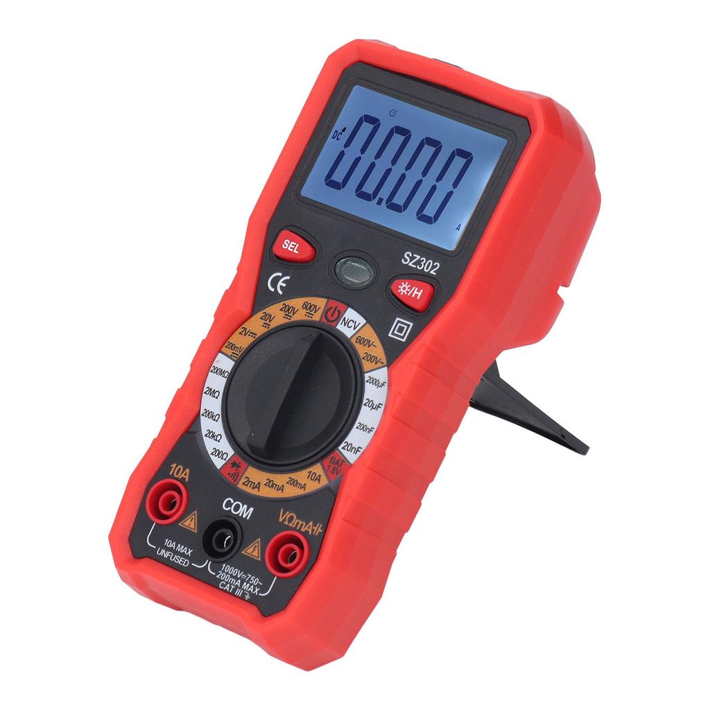 Цифровой мультиметр с подсветкой, высокой точностью, автоматическим светодиодным индикатором, вольтметр постоянного и переменного тока с фонариком