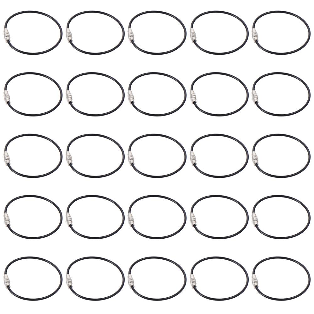 1/25 шт. 2 мм проволочный брелок-трос 6,3 дюйма шарнирные фиксаторы большие металлические проволочные брелки ключи и ID-бирка