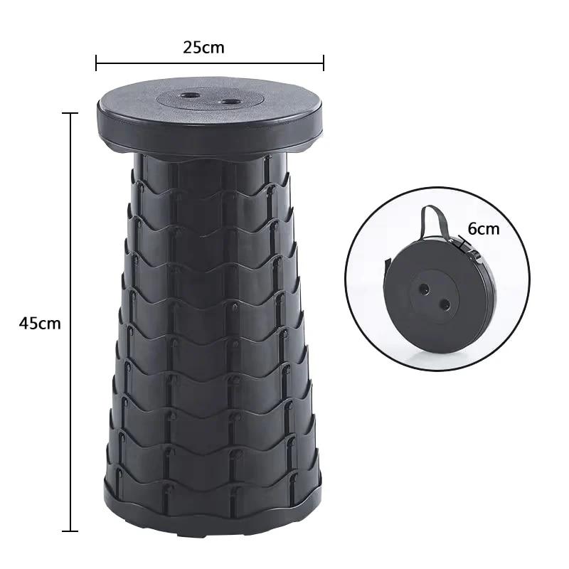 Портативный круглый складной стул, стул-гармошка с регулировкой высоты, простой инструмент, качели со слоном, игровая площадка, стул для очереди