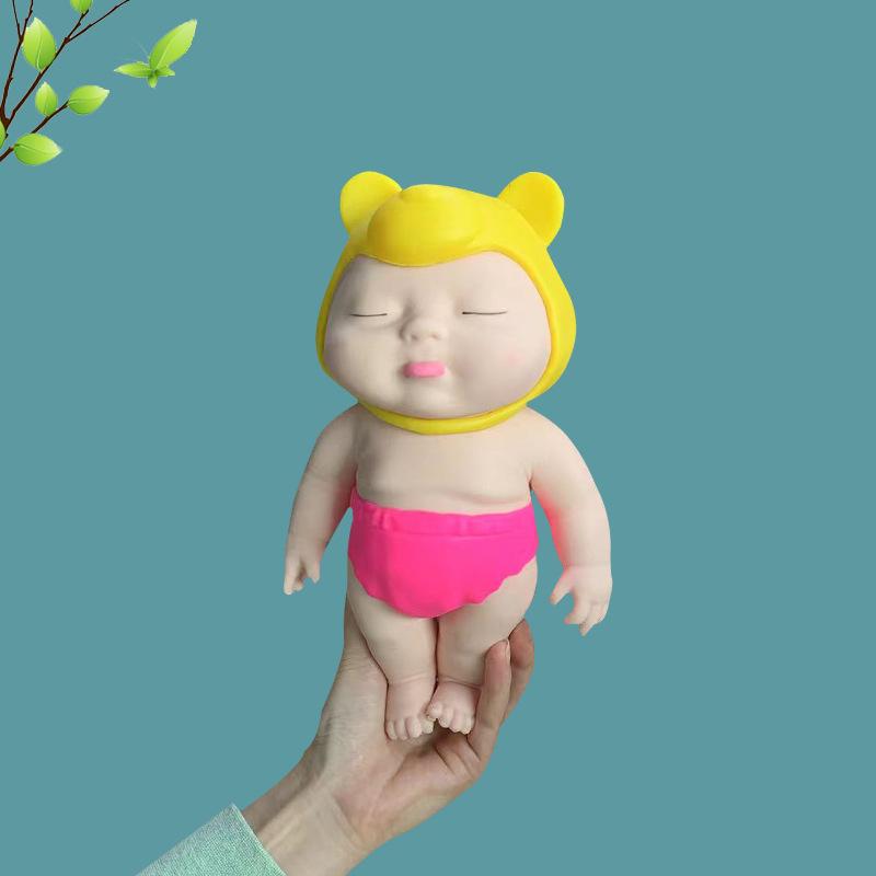 Снимающая стресс игрушка Песочная кукла Игрушка для снятия стресса Деформируемая кукла для снятия напряжения Кукла для сжимания лица Сжимающая кукла Музыкальная Медленный отскок