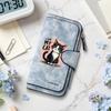 Cute Cat Print Purse Fashion Ladies Long Wallet Portable Card Holder Lovely Gift for Cat Lovers