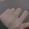 Niche Design Green Leaf Ring Female Personality Trendy Temperament Creative Branch Leaf Open Ring Ring