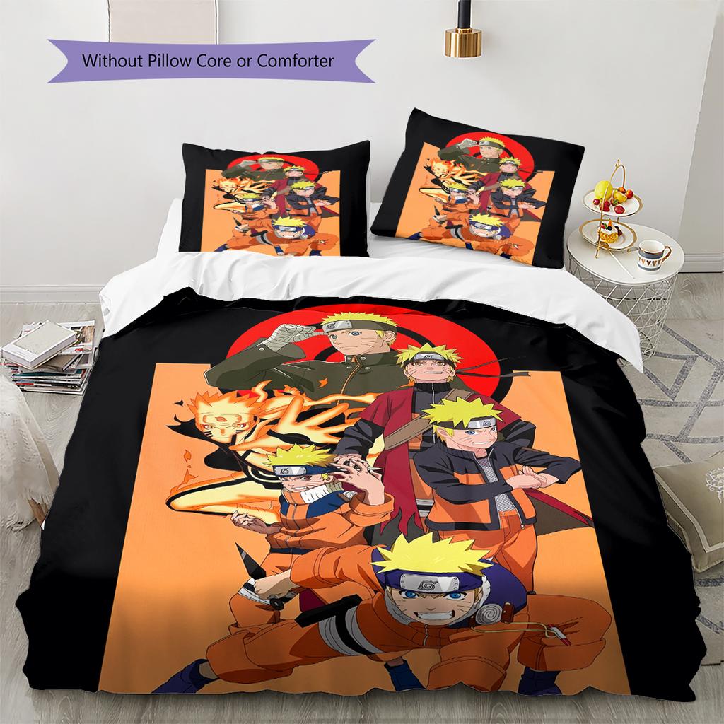 Naruto Uzumaki Naruto Pattern Bedding Home Decoration Birthday Gift (1 * duvet cover + 2 * pillowcase, without core)