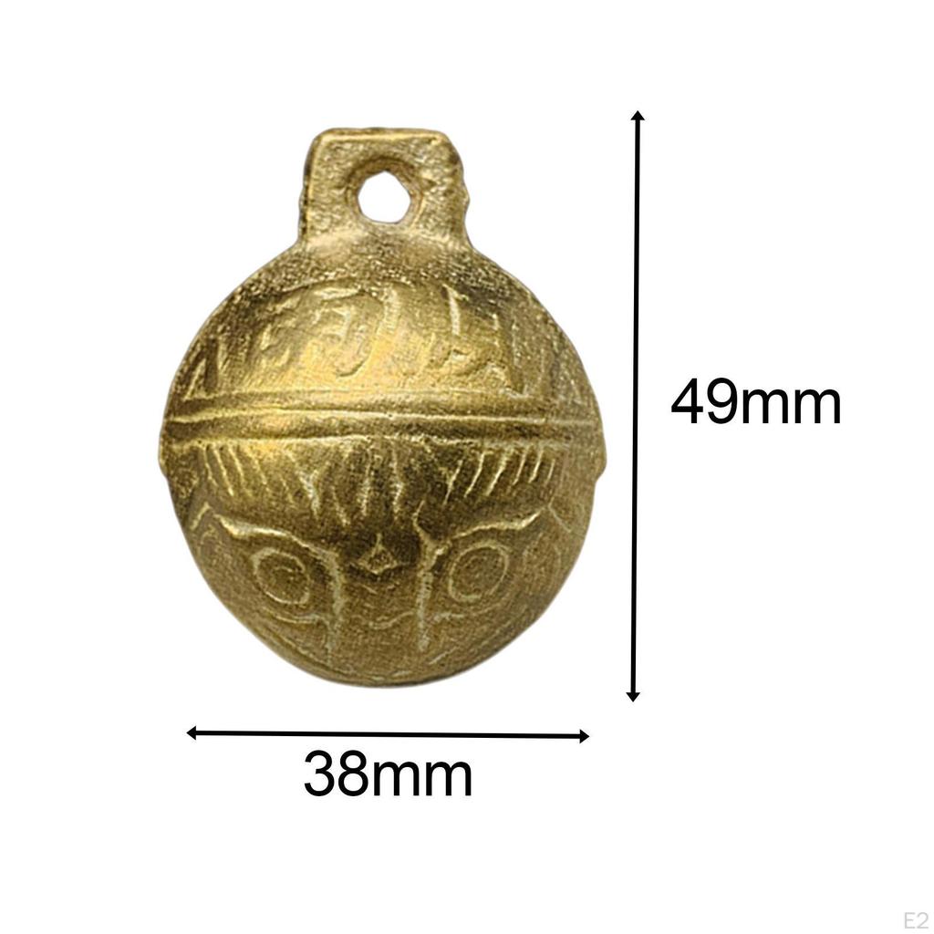 Dog Bell Collar Accessories Decoration Retro Pattern Copper Cute DIY Jewelry Making Crafts