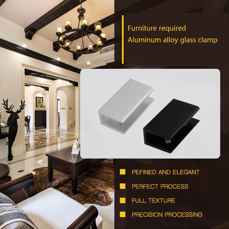 2 шт. Стеклянные полкодержатели Домашняя мебельная фурнитура Стекло Фиксирующие зажимы Фурнитура для ванной комнаты Гостиной