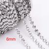 2M Stainless Steel Embossed Radial Grain Link Chain Metal Beads Steel Color Chains Jewelry Making DIY Bracelet Necklace Material