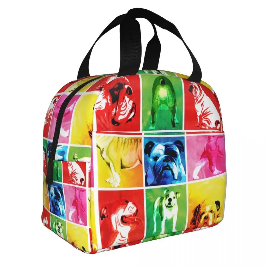 Ланч-бокс с изображением британского бульдога для женщин, портативный герметичный охладитель, термосумка для еды, для детей, школьников