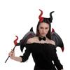 Devil Halloween Costume Cosplay Props Cosplay Halloween Wand Fashion Demon Horn Hair Band  Adults
