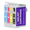 4 Pcs Ink Cartridge Black Cyan Magenta Yellow Permanent Chip Reusable Printer Refill Inkjet