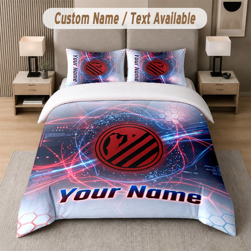Atletico Madrid Design Bedding Set Custom Text 1 Duvet Cover & 2 Pillow Cases