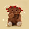 Teddy Cute Bear Filled Pp Cotton Rose Hat Plush Toy Gift For Girls Women