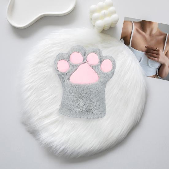 1 шт. женские зимние варежки в форме мультяшной кошачьей лапы для косплея, толстые плюшевые противоскользящие перчатки для удержания тепла на открытом воздухе для катания на лыжах и велоспорта