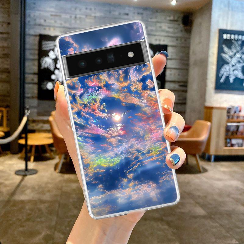 Чехол для телефона "Звезды Земли Космос" для Google Pixel 9 8 7 6 Pro XL 8A 7A 6A 5 4 5A 4A 3A XL 5G мягкий Силиконовый Прозрачный ТПУ Чехол