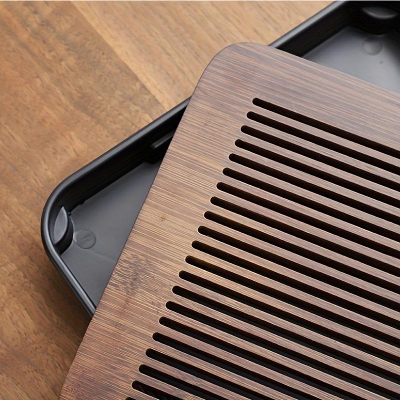 1 шт. поднос для чая, бытовой простой маленький поднос для чая, Тип хранения воды, бамбуковое сиденье для чая, круглый поднос для чая для использования в чайном домике