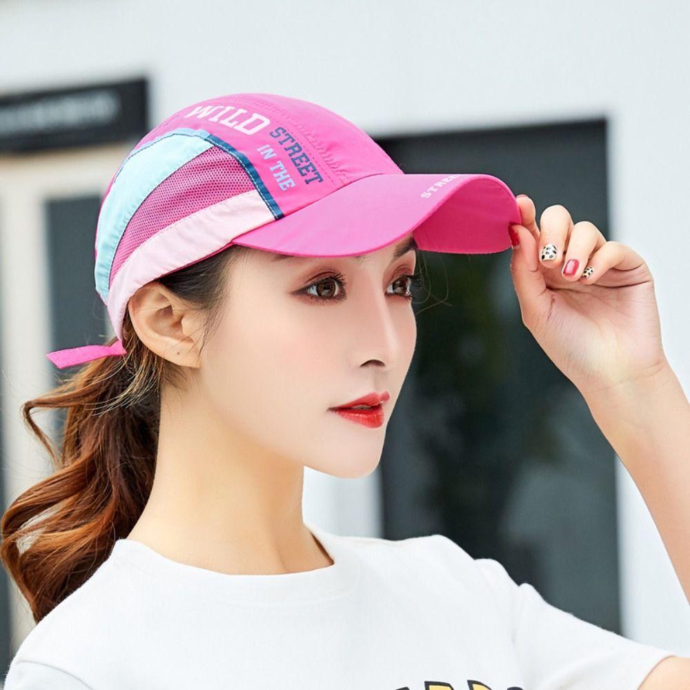 Letter Patchwork Sunshade Baseball Hat Ultra Thin Mesh Baseball Cap Quick Drying Hat  Couple