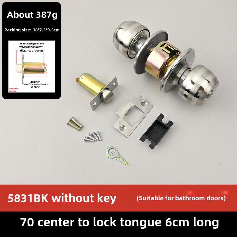 Stainless Steel Ball Door Lock for Bathroom or Restroom (Model 5831)
