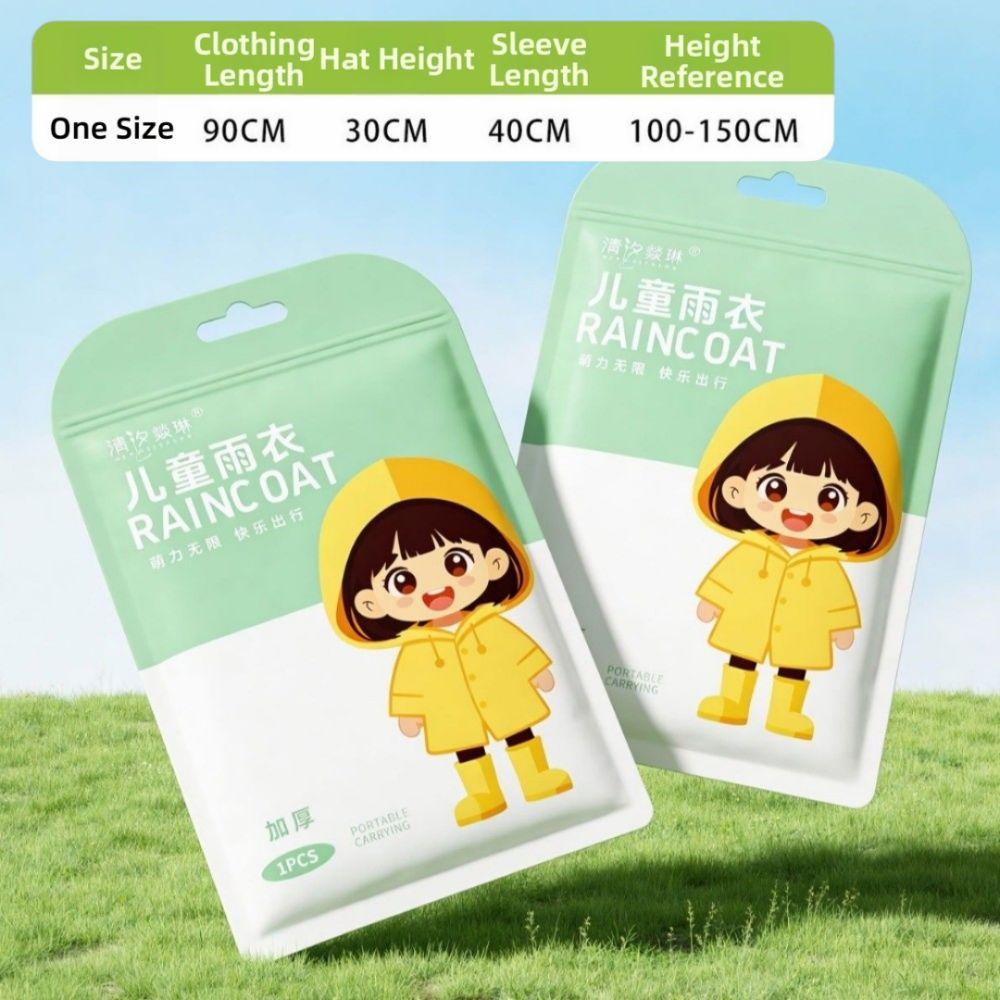 Waterproof Hooded Kid Raincoat Disposable Rain Coat Jacket Cute Children Rain Poncho Outdoor Use
