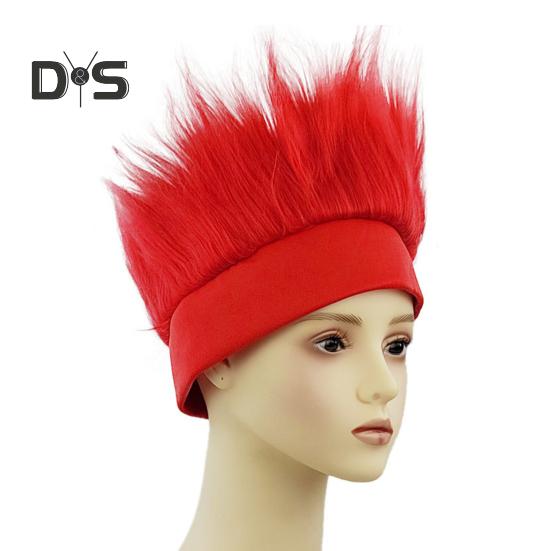 Hairy Costume Headband Empty Top Design Headband Wig Decor Elastic Soft Headgear Ball Fan Hair Accessory