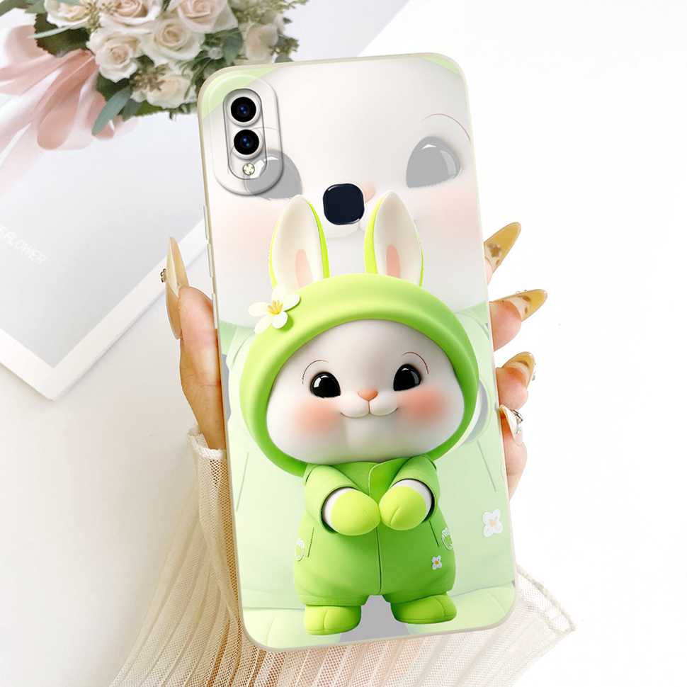 6,3" Чехол для Vivo V11i Милый Кот Кролик Защитный Ударопрочный Чехол Vivo V11i V 11i 1806 VivoV11i Мягкий Силиконовый Чехол для Телефона