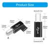 2 шт. Алюминиевый адаптер USB Type C (Female) на квадратный USB (Male) для электронных музыкальных инструментов и принтеров