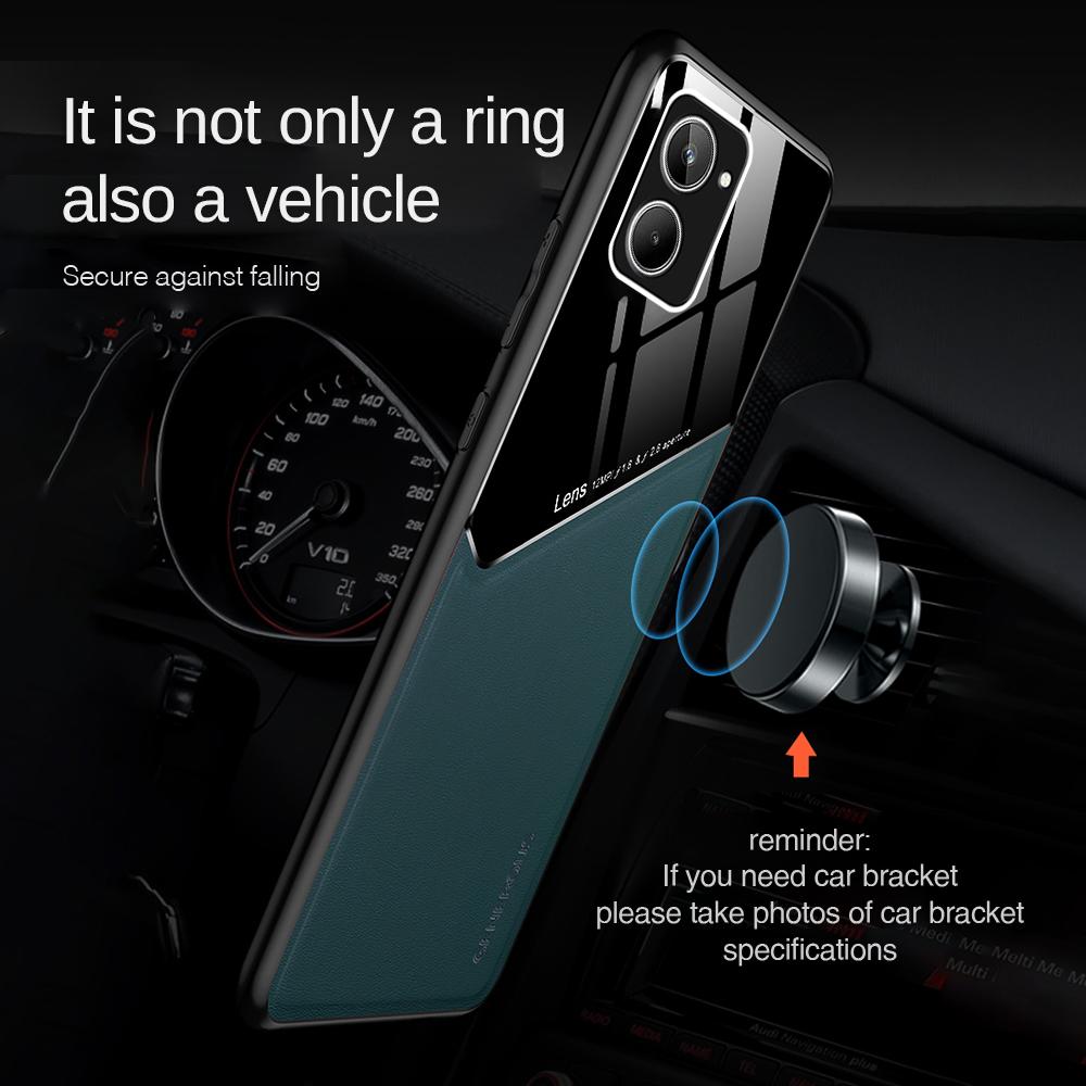Кожаный автомобильный магнитный чехол-держатель для Realme 10 Pro Plus Realme10 Pro + ProPlus 5G с мягкой рамкой, противоударный чехол Realmi 10 4G