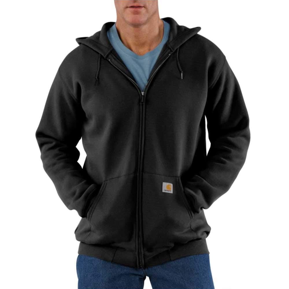 carhartt Толстовка с капюшоном средней плотности K122 US Черный (Кархарт) Мужская куртка на молнии Размер X-Large Цвет