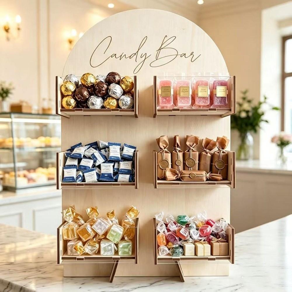 Arched Shape Ghost Candy Display Rack 4/6 Grids Candy Boxes Stand Snack Display Stand Halloween