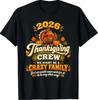Thanksgiving Family Crew 2026 Holiday Harvest Illustration T-Shirt