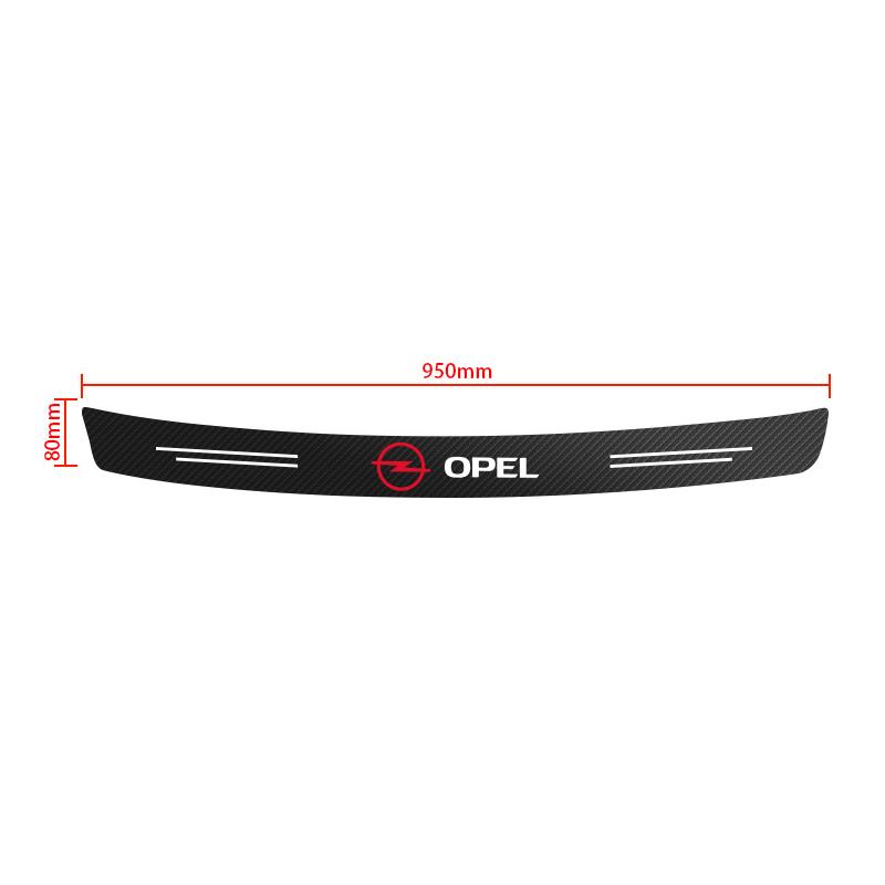 AAIV1 1Pcs Carbon Fiber Auto Protective Rear Trunk Bumper Guard 3D Stickers For Opel Insignia Astra Antara Meriva Zafira H G Corsa