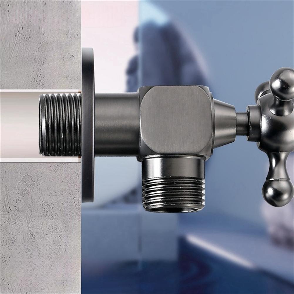 Латунный кран горячей и холодной воды, угловой кран для унитаза, трехходовой кран для раковины в ванной комнате, водонагревателя, запорный кран, аксессуары для ванной комнаты