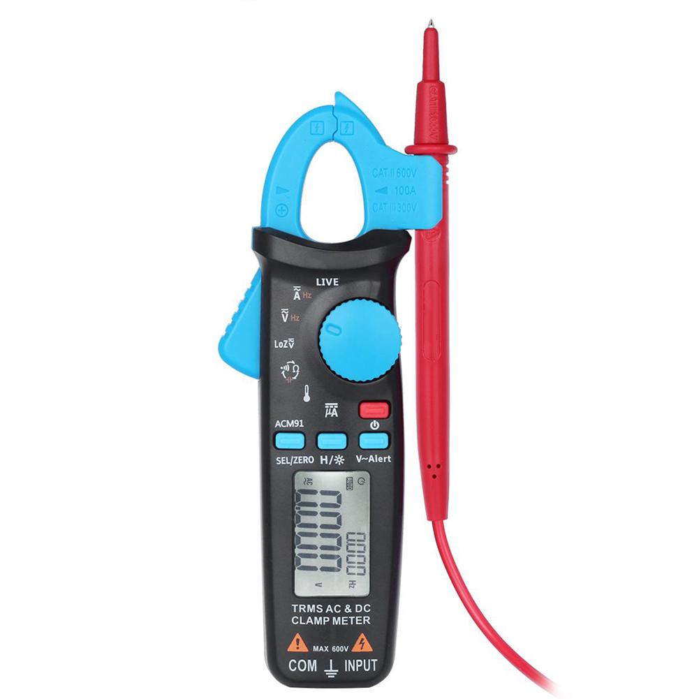 1pc Digital Clamp Multimeter AC DC Voltage Current Resistance Temperature Tester 6000Count
