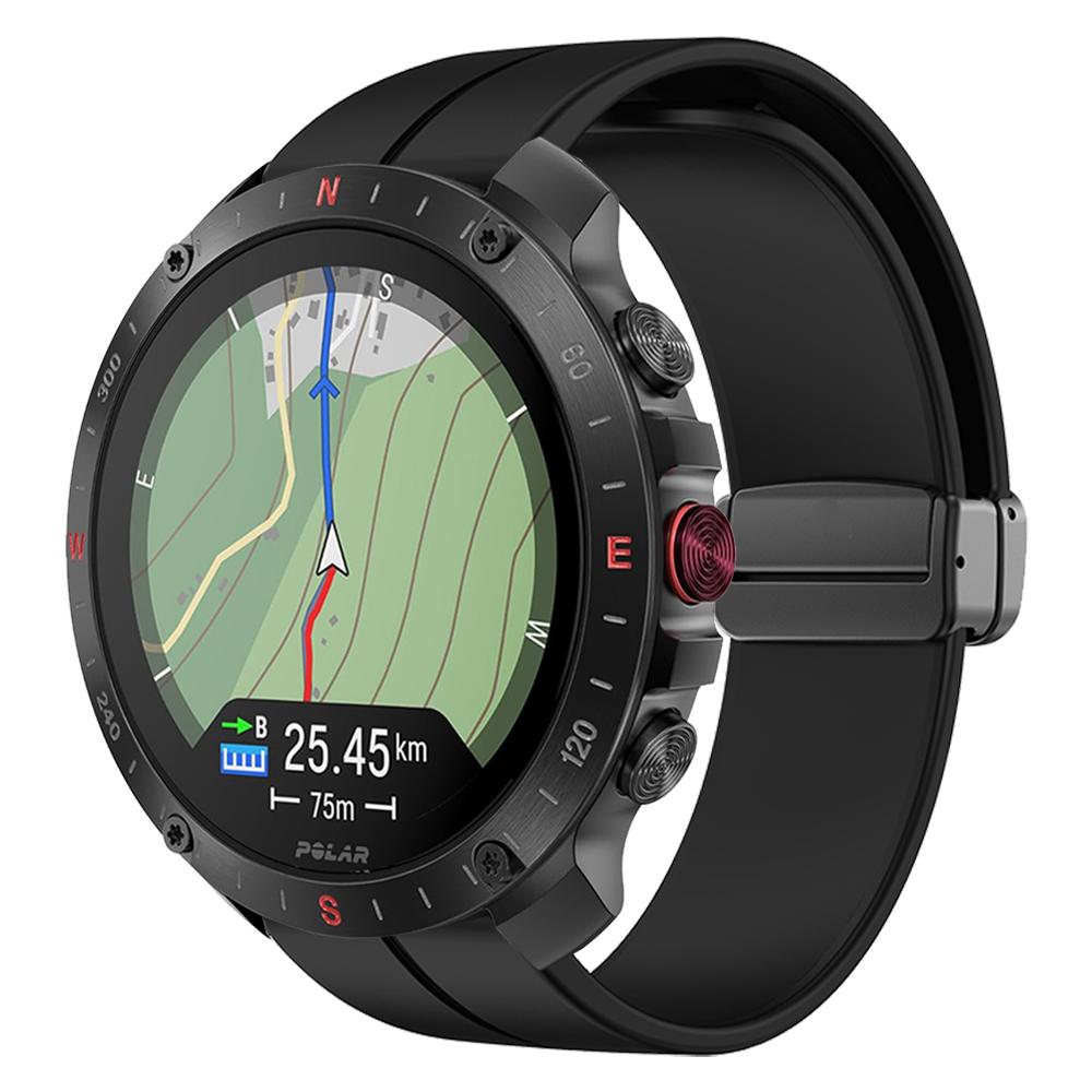 22 мм 20 мм Магнитная пряжка Силиконовый ремешок для POLAR Grit X2 Pro Titan / Vantage V3 M M2 / Ignite 3 2/Pacer / Unite Ремешок