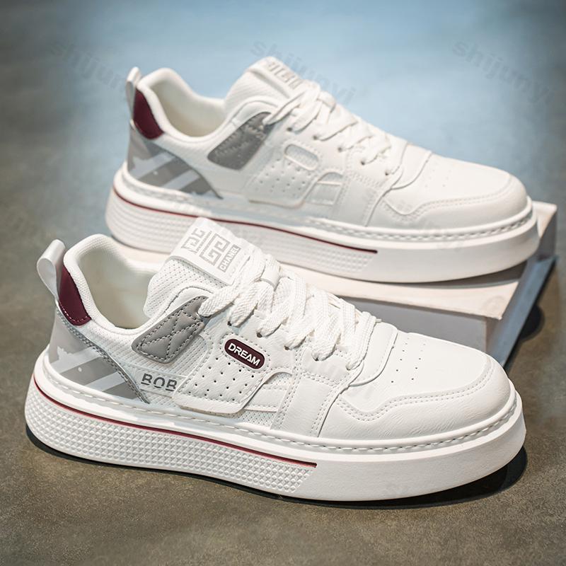 Модная мужская обувь 2025 Лето Новая нишевая модная тенденция Универсальная дышащая мягкая подошва Повседневная спортивная обувь Низкие кеды на плоской подошве на шнуровке