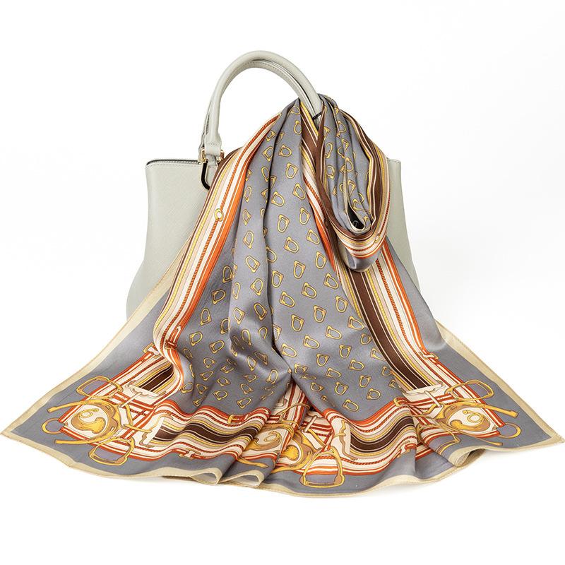 Shanghai Story Silk Scarf Female Summer Thin Teach Mom Versatile Mulberry Silk Print Scarf Shawl Gift