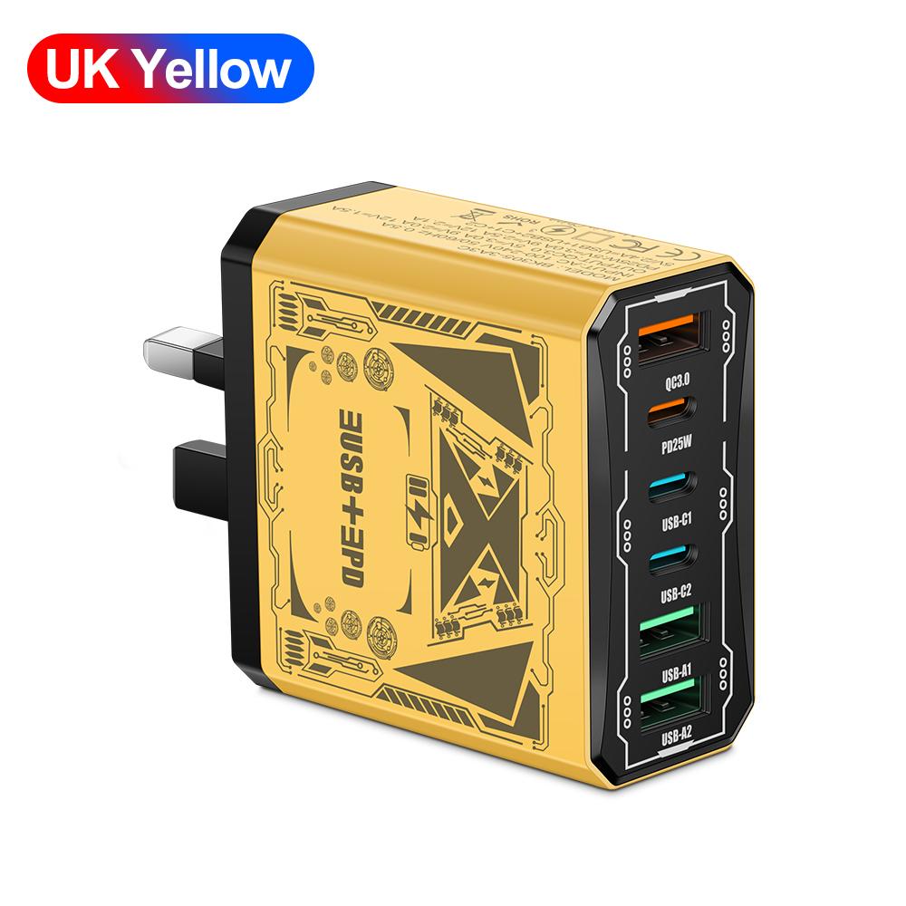 25 Вт 3 USB 3 PD Зарядное устройство Быстрая зарядка QC3.0 Дорожное зарядное устройство для iPhone Samsung Xiaomi Адаптер для мобильного телефона Вилка EU/US/UK