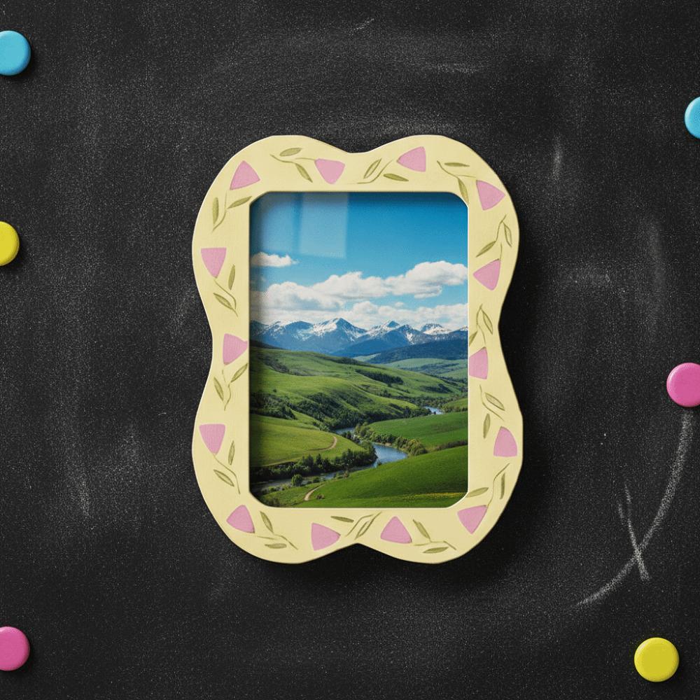 8PCS Vintage Magnetic Photo Frame Set Removable Picture Display Frame Classroom