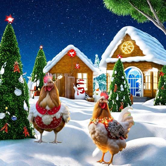 Рождественская цыпочка для сада, стойкая к погодным условиям, прочная акриловая, для улицы, патио, двора, газона, рождественская курица, пчела