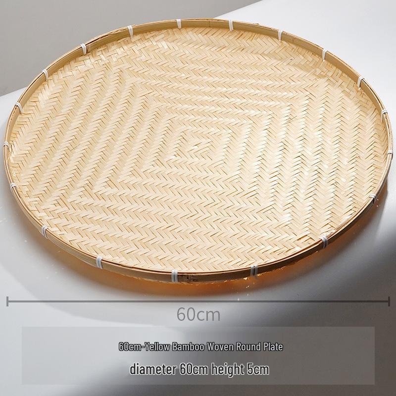 Круглая бамбуковая корзина для сушки с крупными отверстиями - Сельская сито и веялка