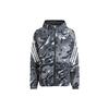 Мужская куртка с капюшоном и принтом по всей длине, черная IJ8843