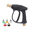 High Pressure Washer Gun Spray Hose Cleaner 14in M22 3000PSI with 5 Nozzles for Household