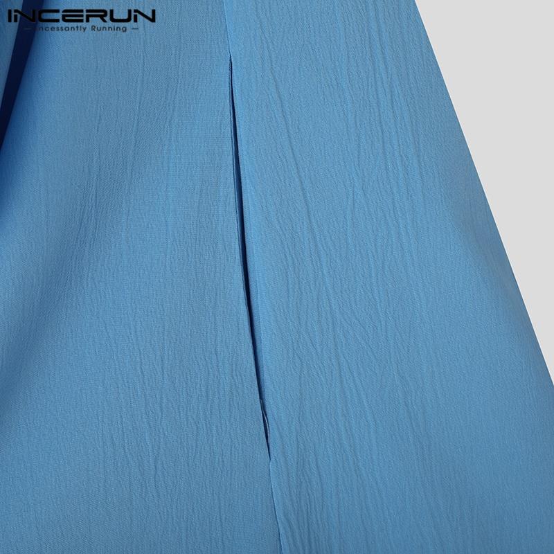 INCERUN Летний мужской кардиган без рукавов с открытым передом свободного покроя с длинными рукавами