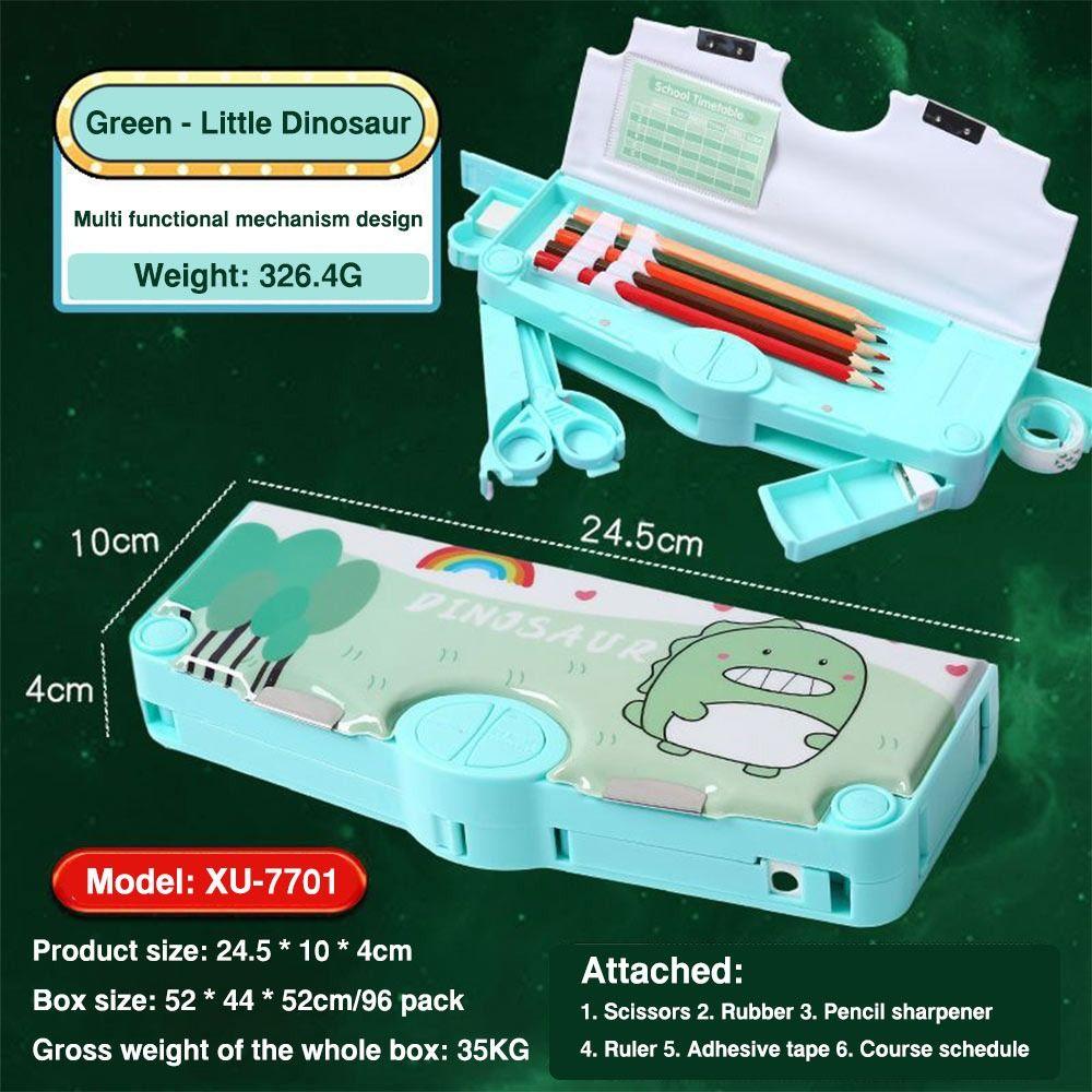 Двухъярусный пенал с точилкой Органайзер для канцелярских принадлежностей Для мальчиков/девочек
